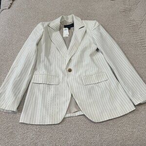 Banana Republic striped White and blue Size 0 blazer
